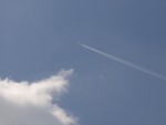 Flugzeug am Himmel
